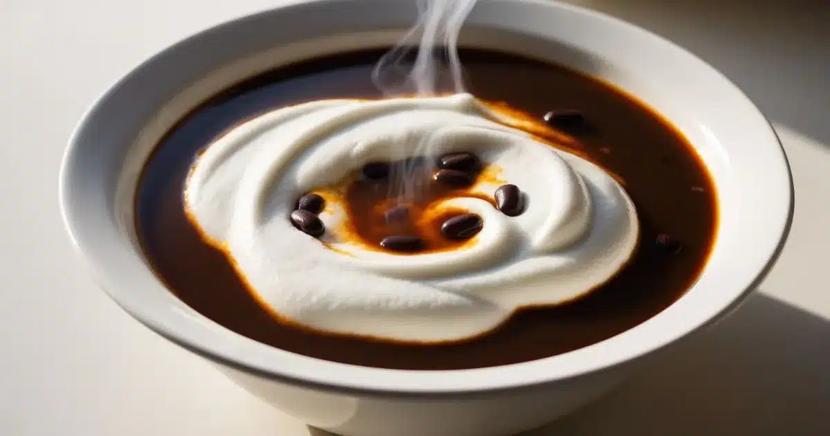 What is the white stuff in Goya black bean soup?